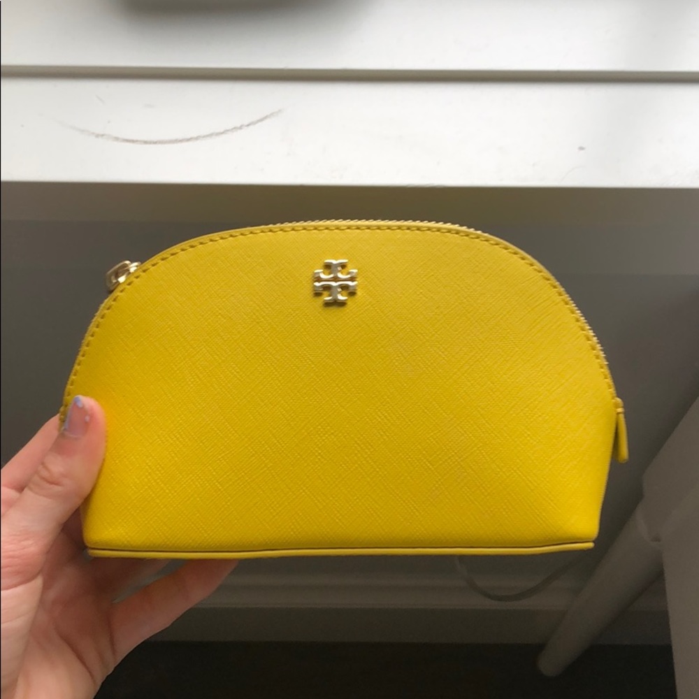Tory Burch Yellow Makeup Case